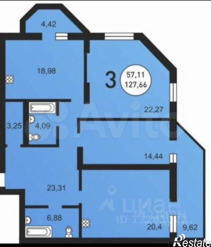 3-комн квартира Волховская улица, 39,  д. 39