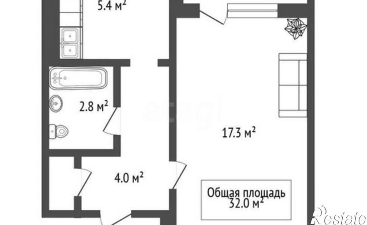 1-комн квартира Ударная улица, 27,  д. 27
