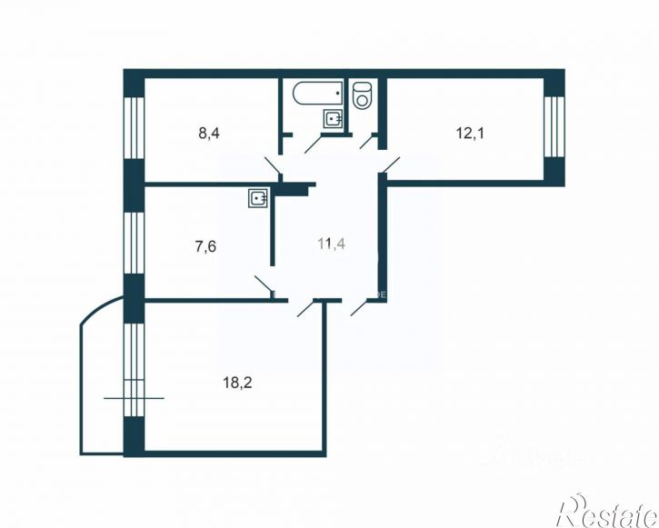 3-комн квартира Троллейная улица, 144,  д. 144
