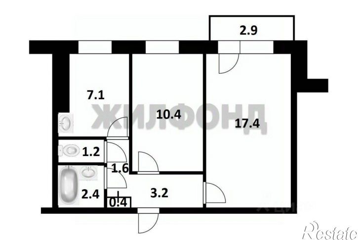 2-комн квартира ул Троллейная, 22,  д. 22