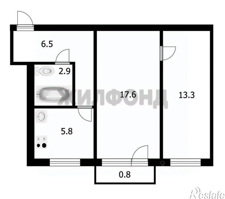 2-комн квартира улица Крылова, 29,  д. 29