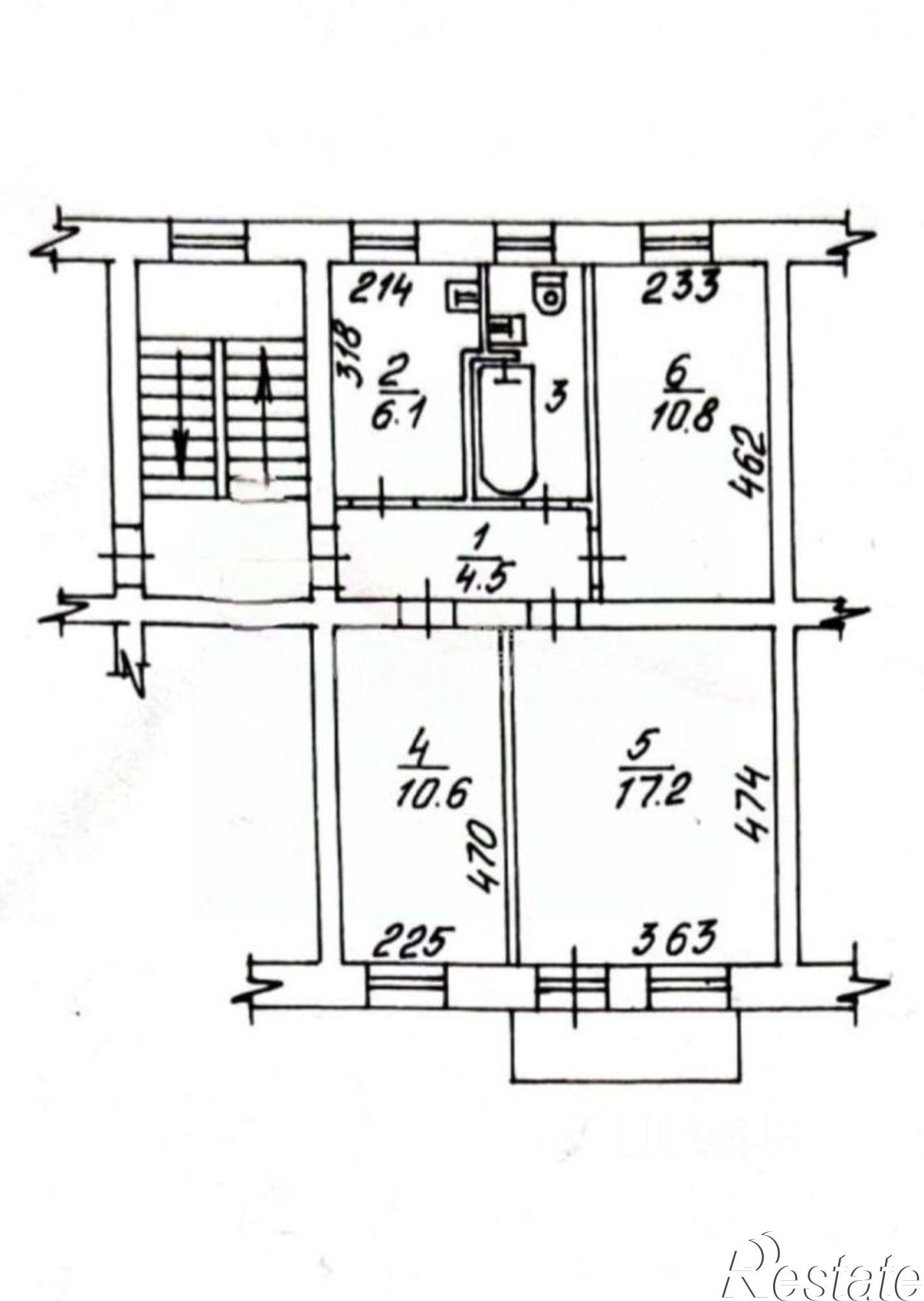 Купить квартиру за 3 450 000 рублей на 1-й Порядковый пер, 6