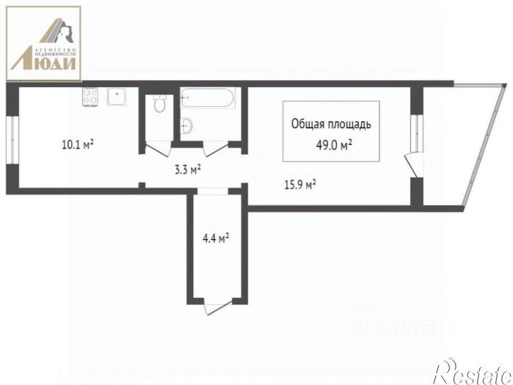 1-комн квартира ул Хилокская, 1а,  д. 1а