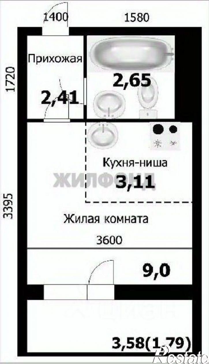 1-комн квартира ул Одоевского, 1/2,  д. 1/2