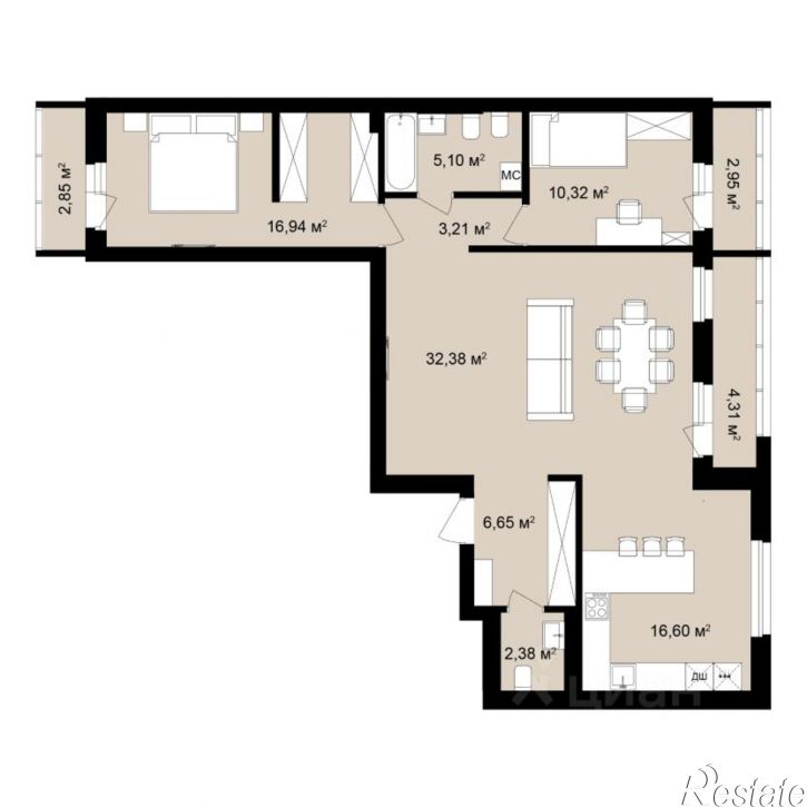 3-комн квартира в новом доме ул Садовая, 17,  д. 17