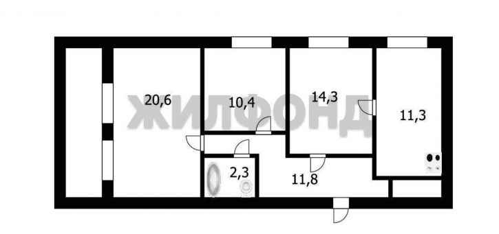3-комн квартира Челюскинцев улица, д.14/1