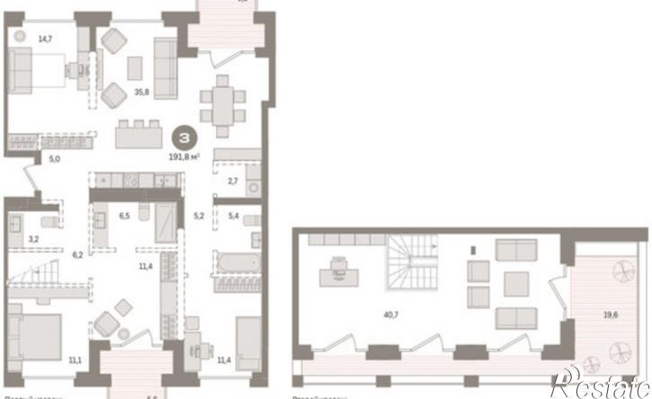 3-комн квартира в новом доме ул Зыряновская, 19,  д. 19