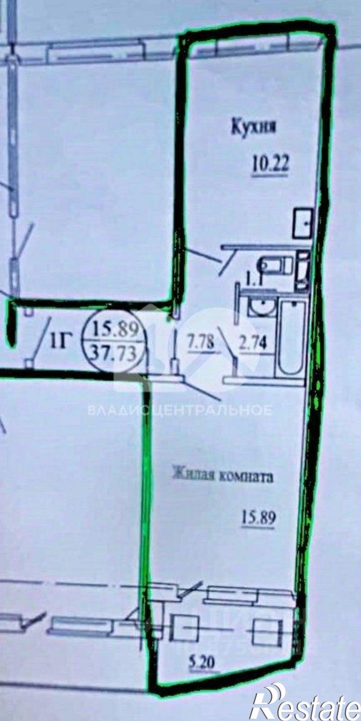 1-комн квартира ул Сибиряков-Гвардейцев, 64/3,  д. 64/3
