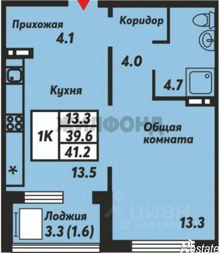 1-комн квартира ул Николая Островского, 195,  д. 195