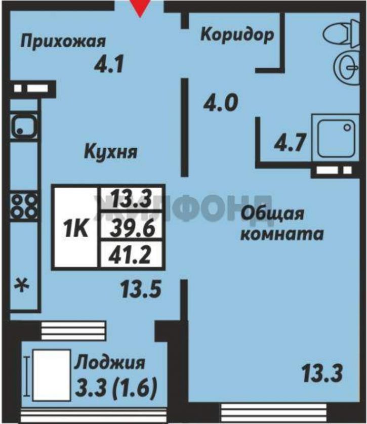 1-комн квартира Николая Островского улица, д.195/6
