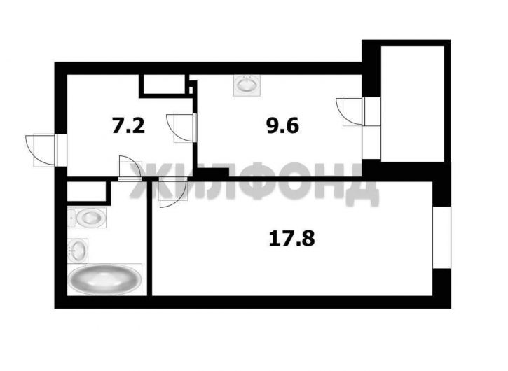 1-комн квартира Семьи Шамшиных улица, д.90/5