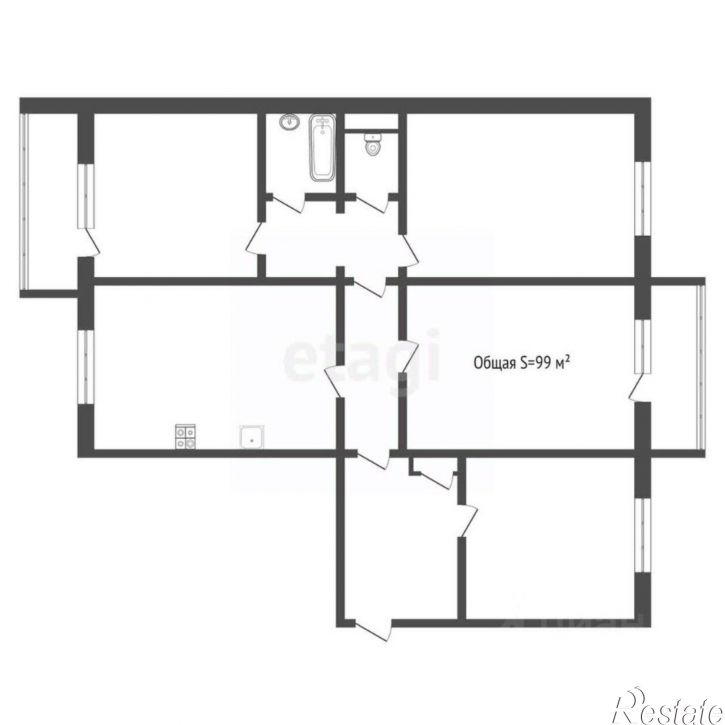 3-комн квартира улица Кирова, 108/1,  д. 108/1