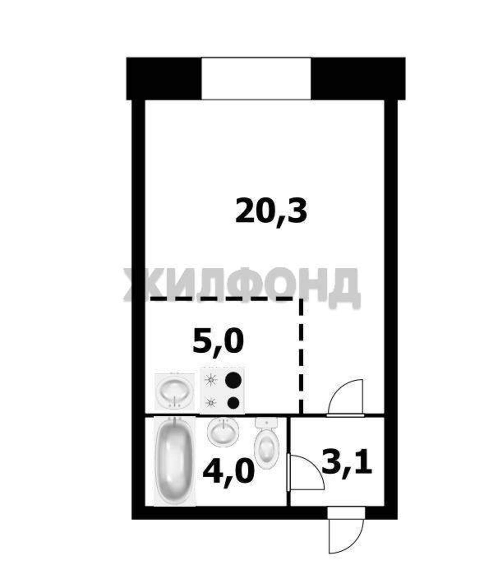 Купить студию за 3 450 000 рублей на Виктора Шевелева улица, д.20