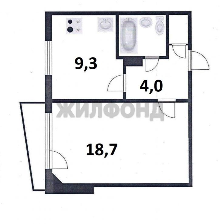 1-комн квартира Рассветная улица, д.9