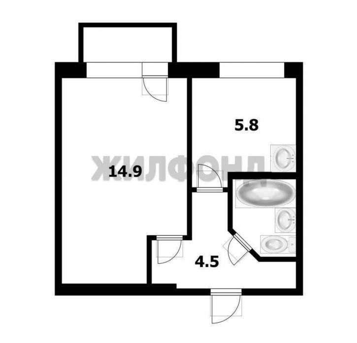 1-комн квартира Киевская улица, д.24