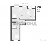 3-комн, 85.5кв м, этаж 2/12 Декоративный Питомник улица, д.15