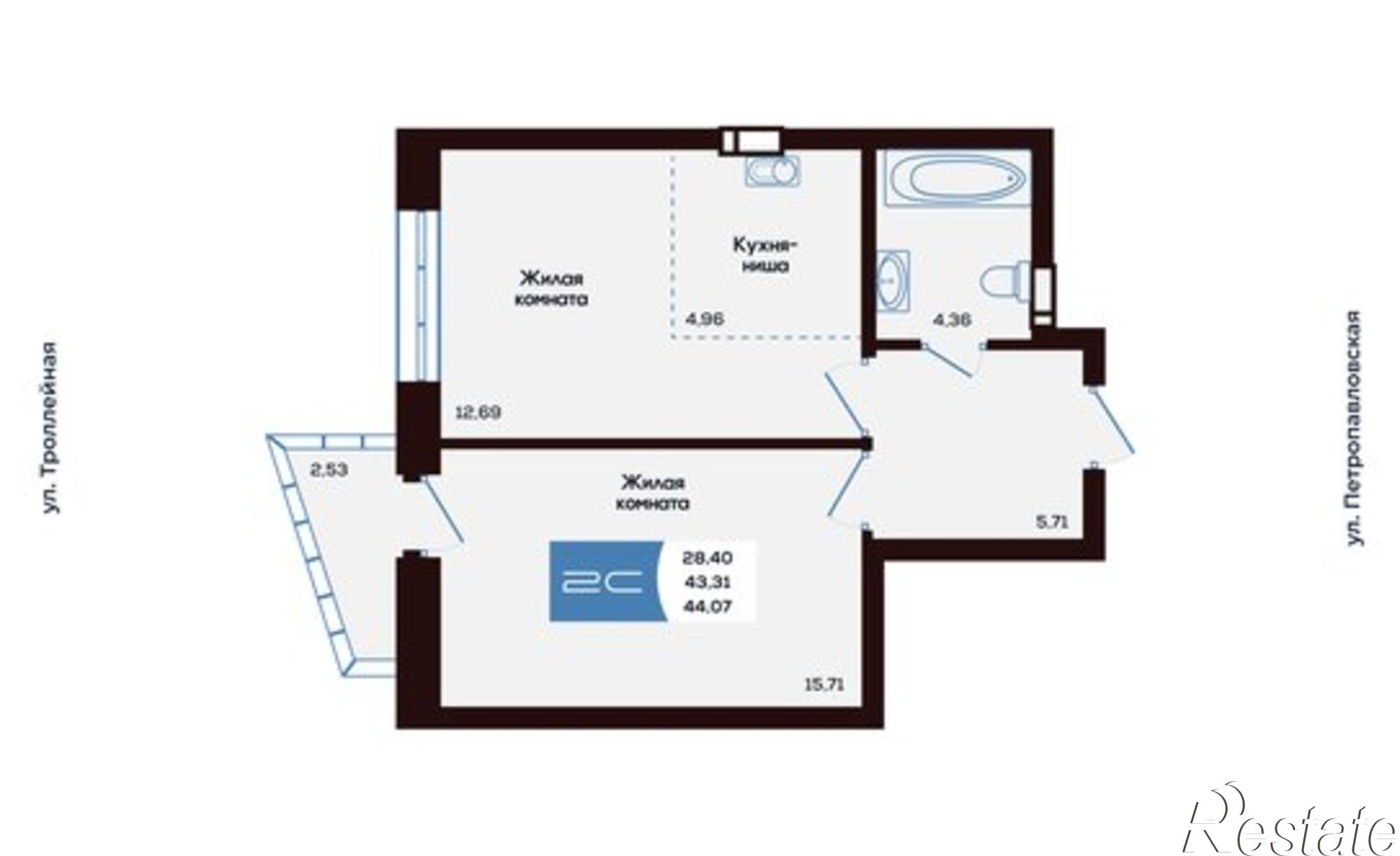 Купить квартиру за 7 400 000 рублей на ул Титова, 48