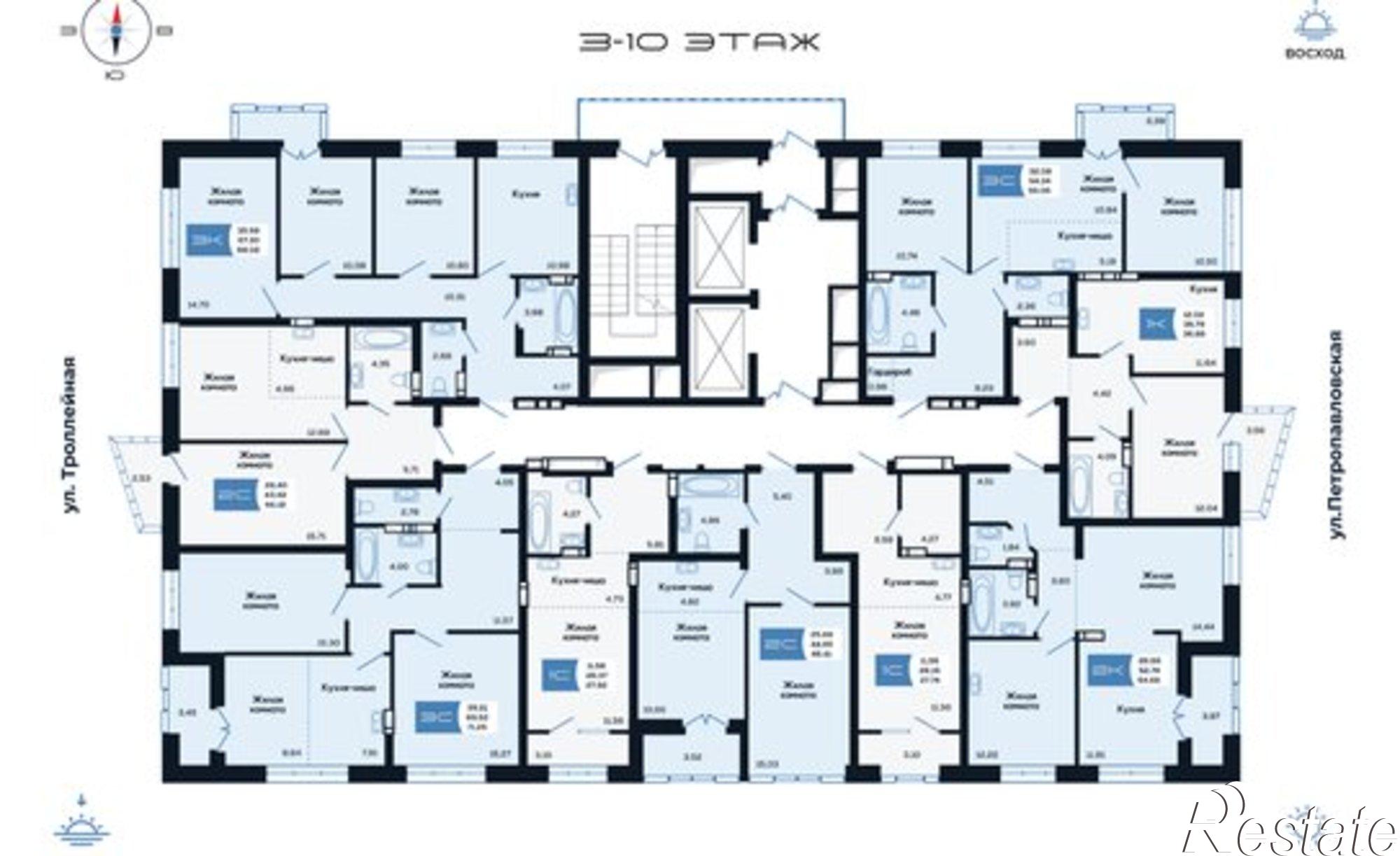 Купить квартиру за 6 700 000 рублей на ул Титова, 46