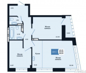 3-комн, 68 кв м, этаж 24/25 Петропавловская улица, 10А