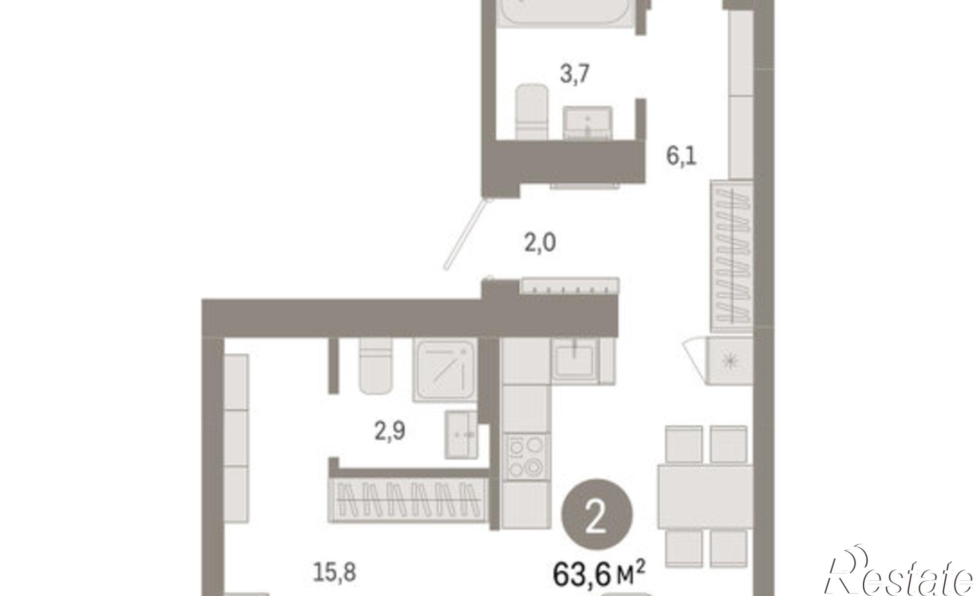 Купить квартиру за 9 100 000 рублей на улица Георгия Колонды, 5
