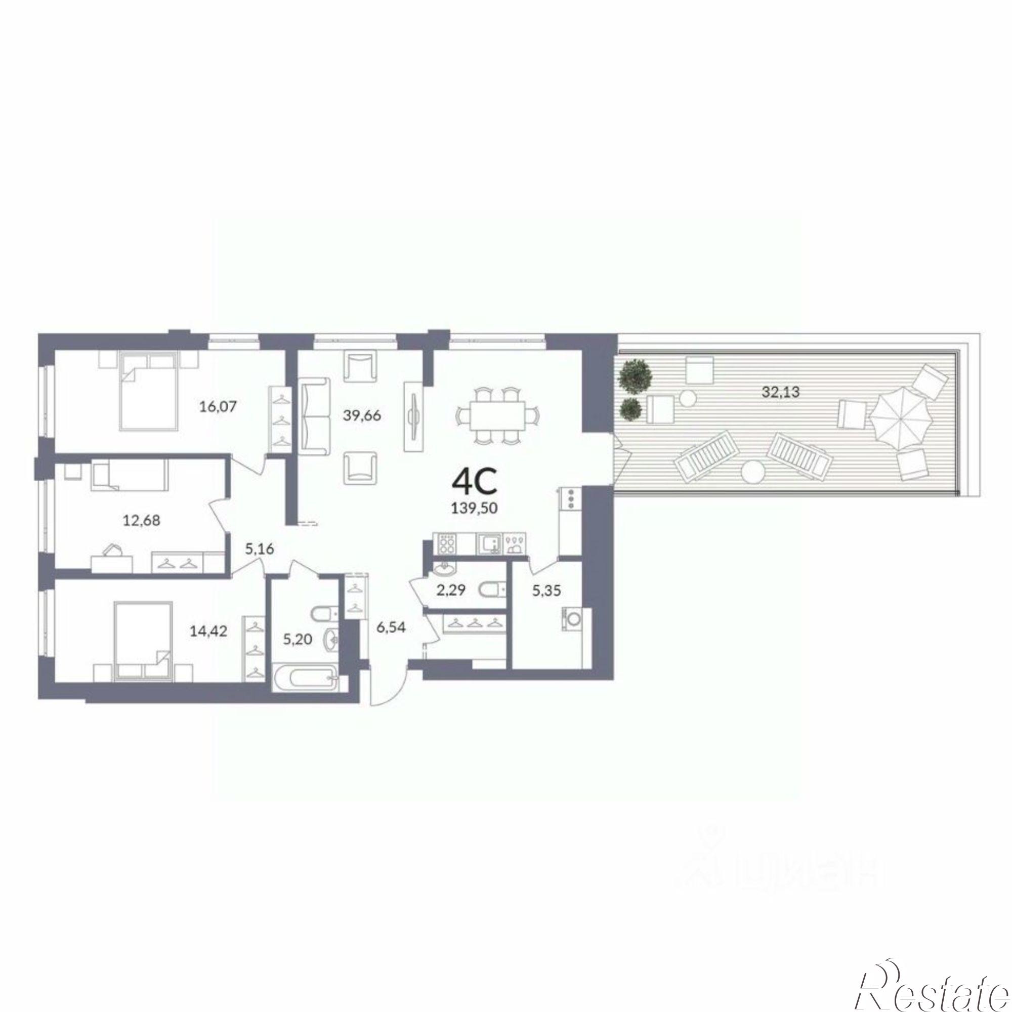 Купить квартиру за 28 209 000 рублей на ул Эстафетная, 32