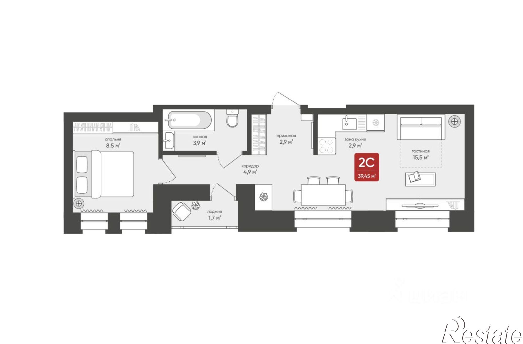 Купить квартиру за 7 755 870 рублей на ул Промышленная, 7