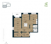 2-комн, 74 кв м, этаж 23/25 ул Николая Островского, 195/5