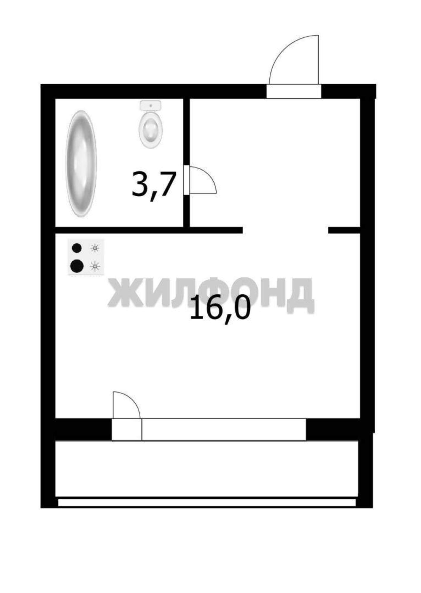 Купить студию за 4 700 000 рублей на Михаила Кулагина улица, д.31