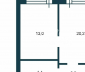 2-комн, 41 кв м, этаж 14/19 улица Дуси Ковальчук, 238