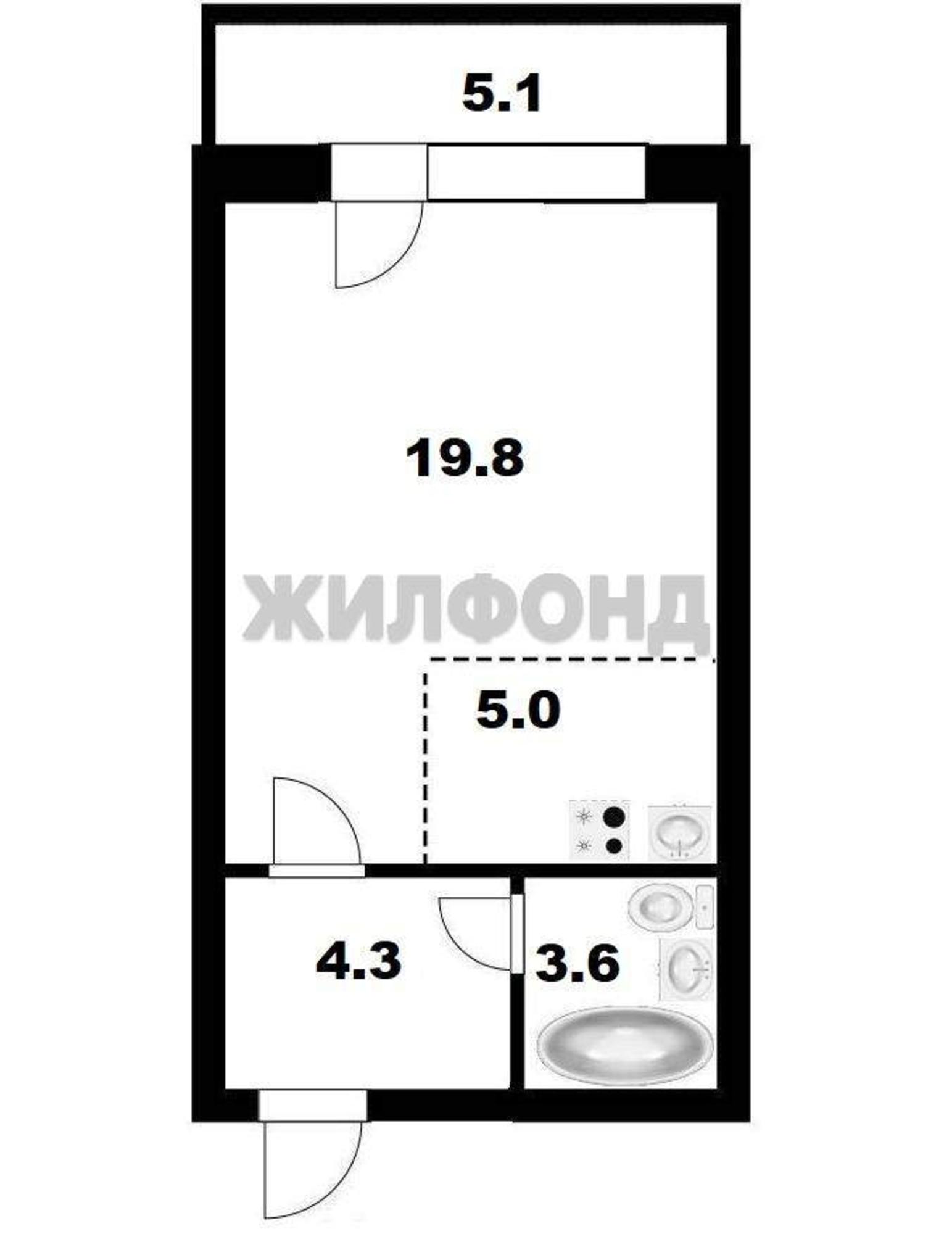 Купить студию за 3 400 000 рублей на Татьяны Снежиной улица, д.25