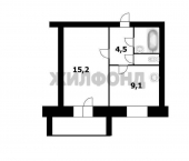 1-комн, 32.7кв м, этаж 3/5 Маяковского улица, д.1/1