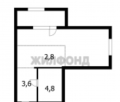 -комн, 27.3кв м, этаж 6/21 Писарева улица, д.44