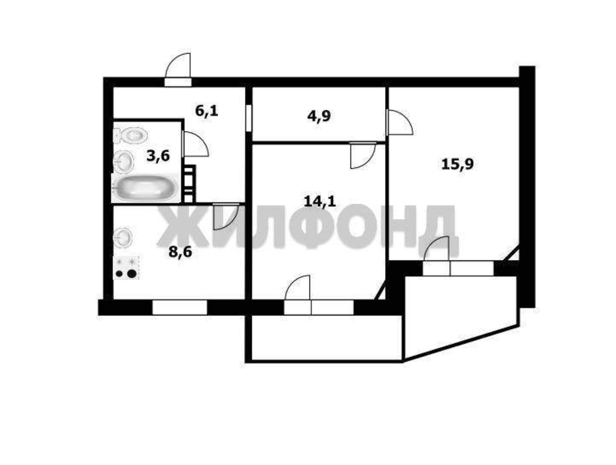 Купить квартиру за 6 800 000 рублей на Тюленина улица, д.14