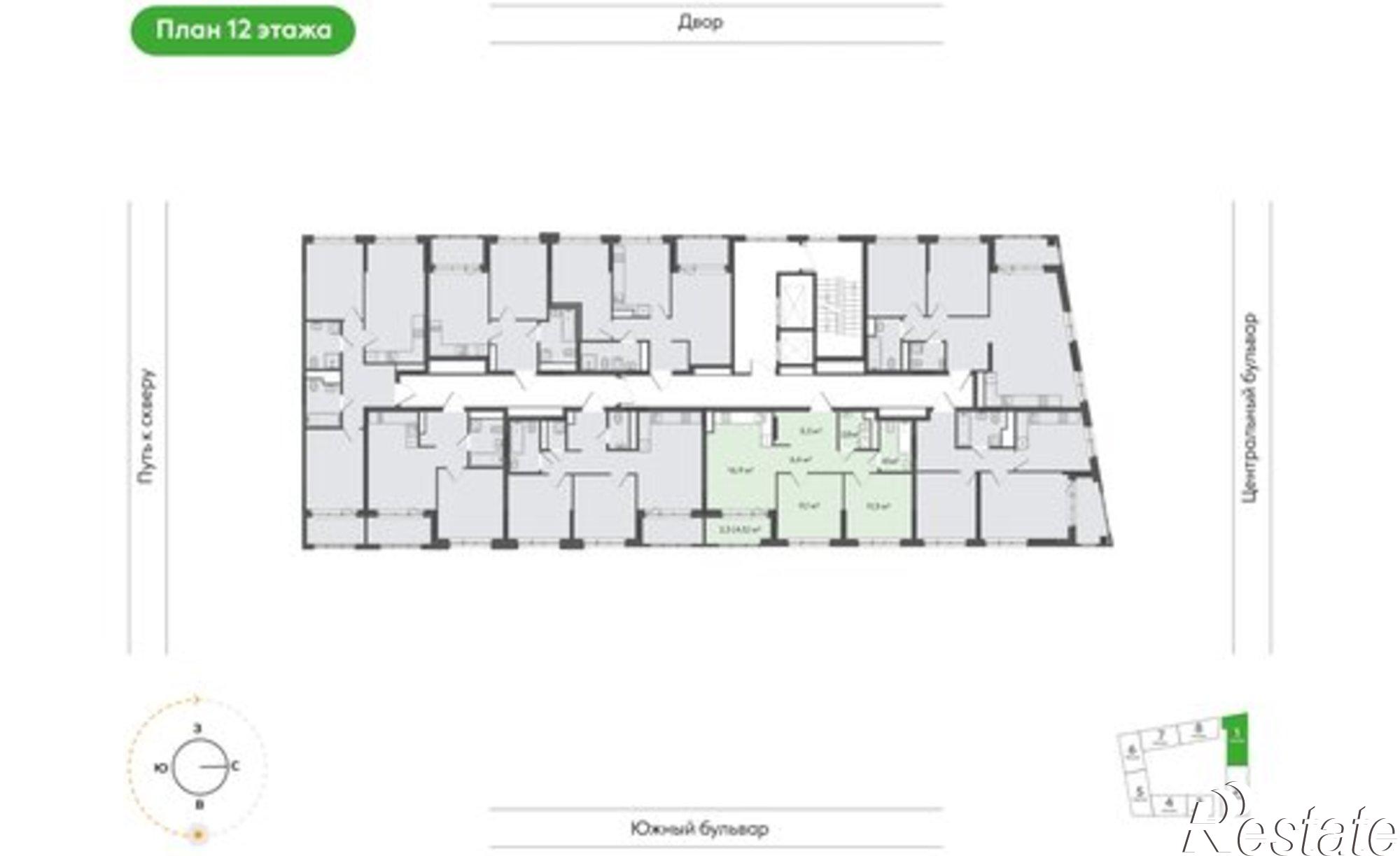 Купить квартиру за 7 985 100 рублей на улица Богдана Хмельницкого, 148