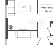 2-комн, 54кв м, этаж 3/25 ул Покатная, 55Б