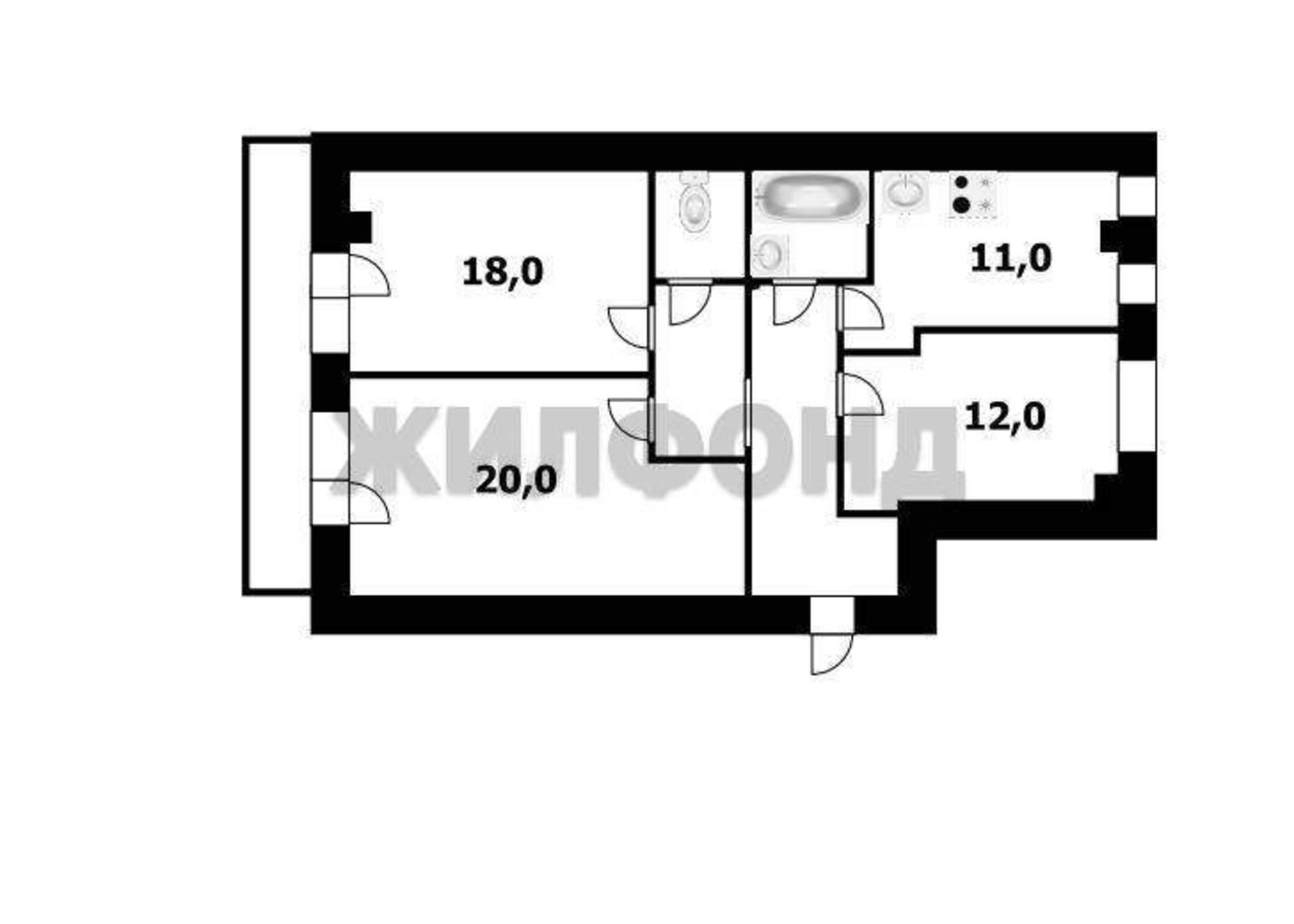 Купить квартиру за 6 400 000 рублей на Петухова улица, д.99/2