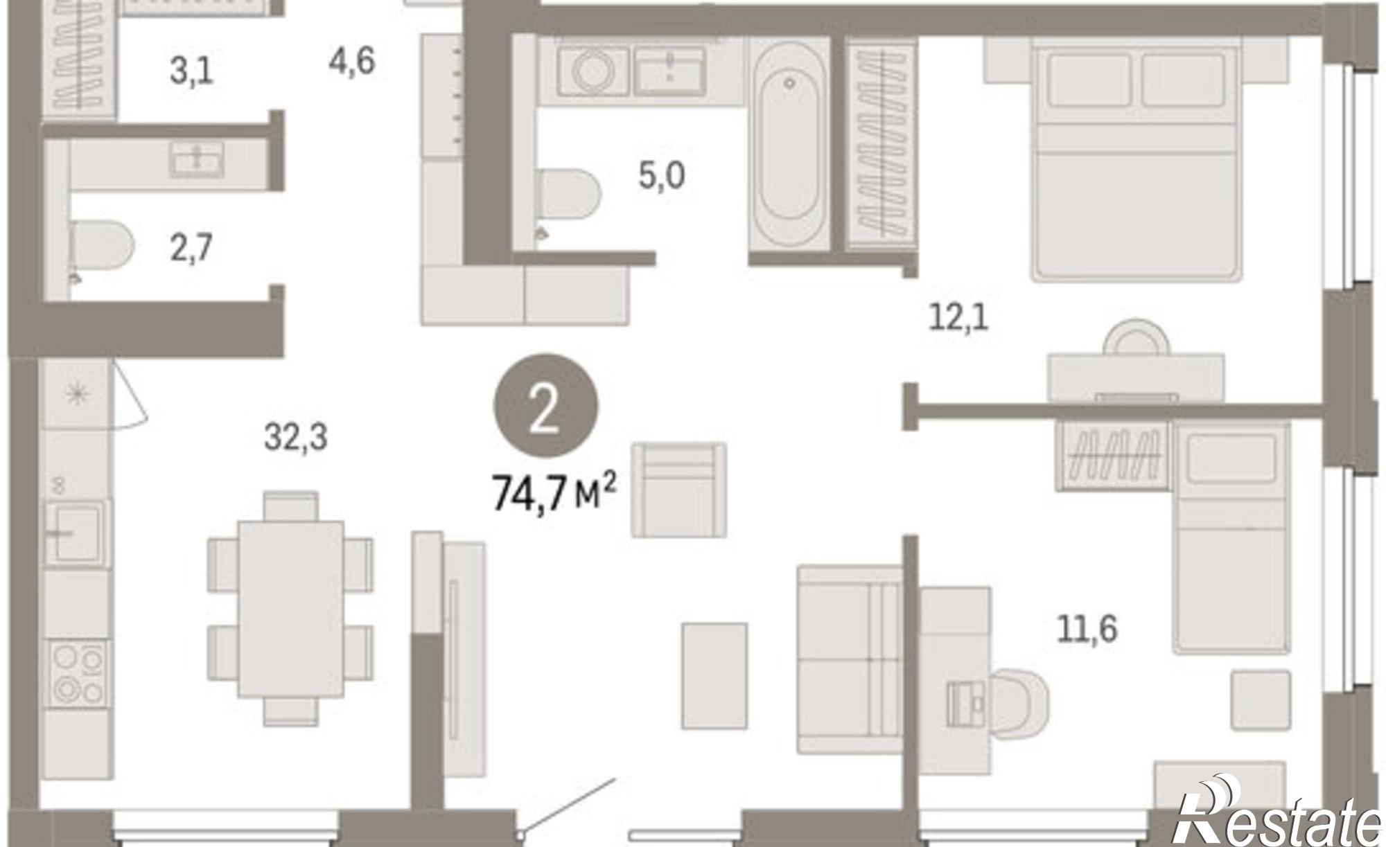 Купить квартиру за 16 920 000 рублей на ул Журинская, 131А