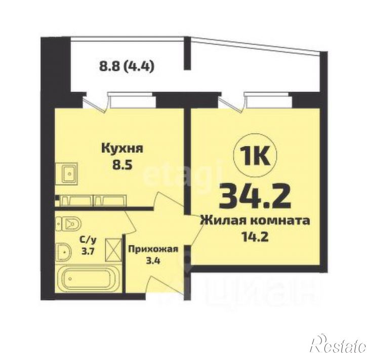 1-комн квартира в новом доме ул Декоративный Питомник, 19,  д. 19