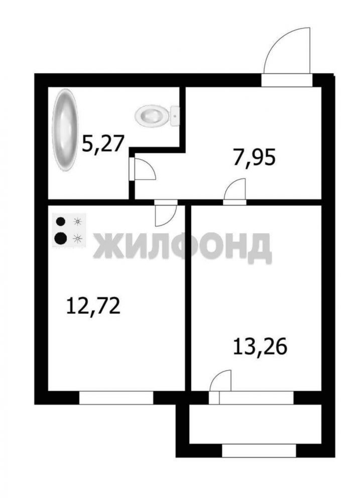 1-комн квартира Виктора Уса улица, д.15