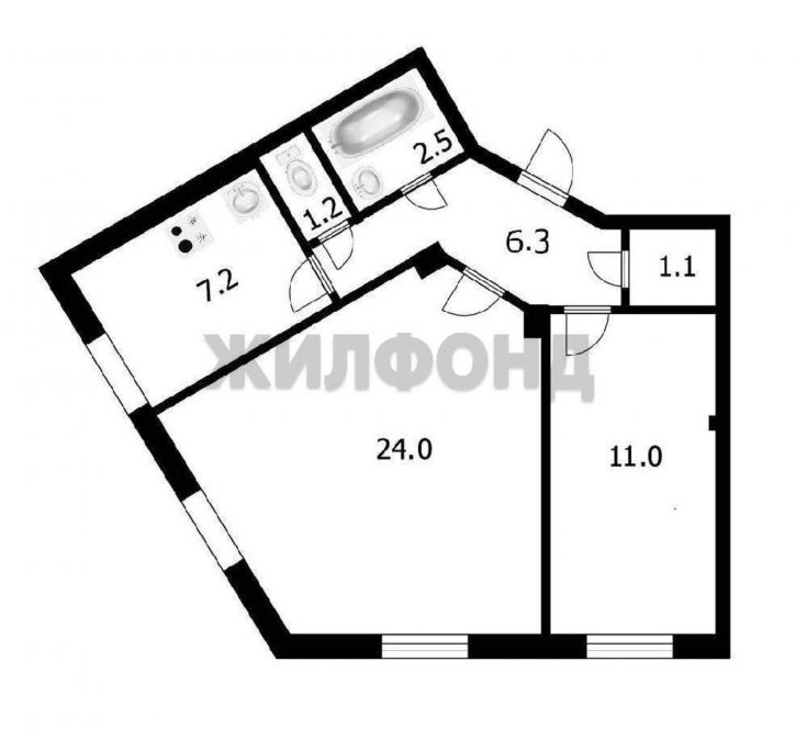 2-комн квартира Советская улица, д.20