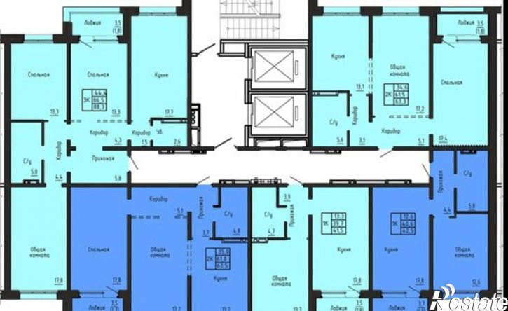 2-комн квартира в новом доме Южно-Чемской жилмассив