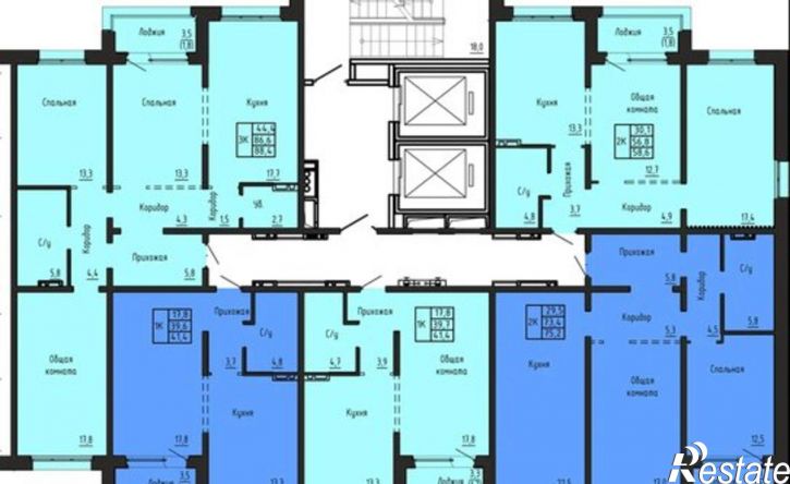 2-комн квартира в новом доме Южно-Чемской жилмассив