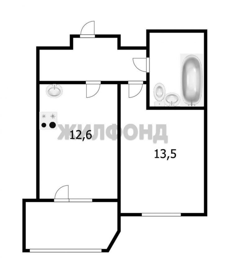 1-комн квартира Сухарная улица, д.109