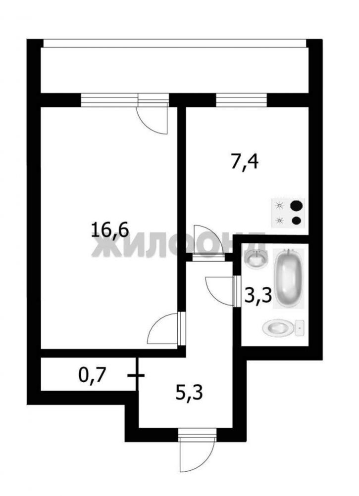 1-комн квартира Адриена Лежена улица, д.8