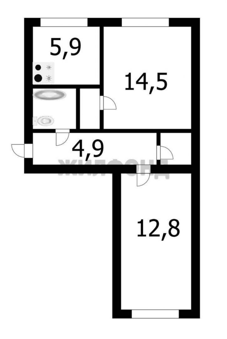 2-комн квартира Станиславского улица, д.4/1