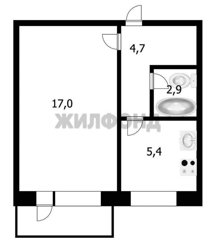 1-комн квартира Петухова улица, д.144
