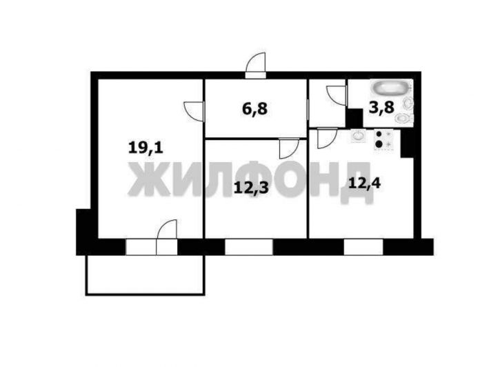 2-комн квартира Пархоменко улица, д.25