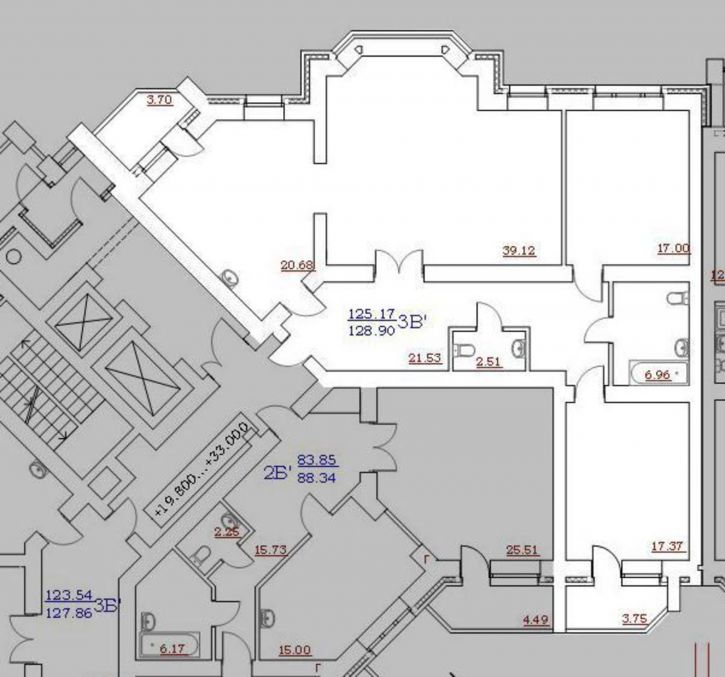 3-комн квартира Молодёжи бульвар, 38