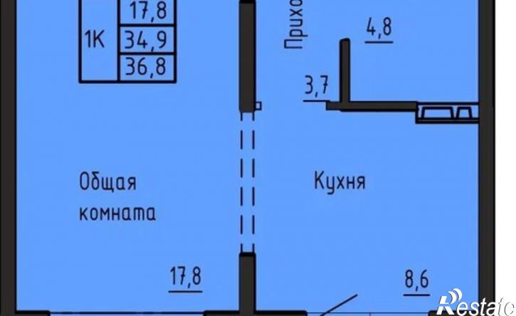 1-комн квартира в новом доме Южно-Чемской жилмассив