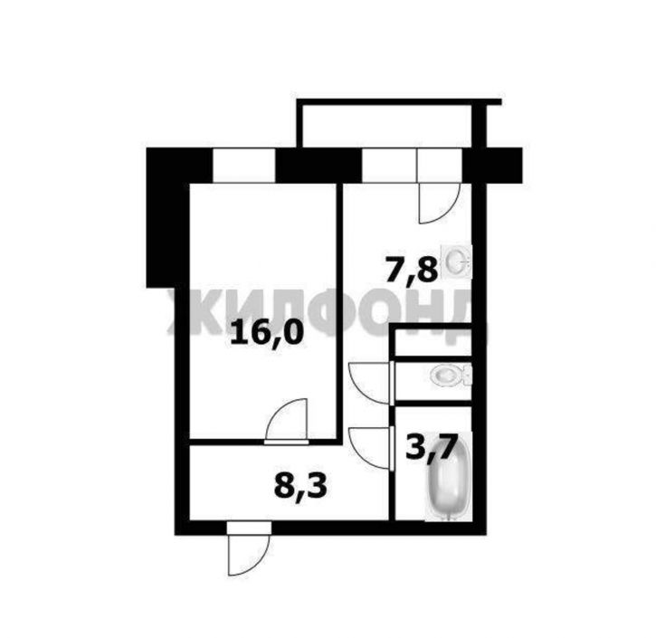 1-комн квартира Семьи Шамшиных улица, д.12
